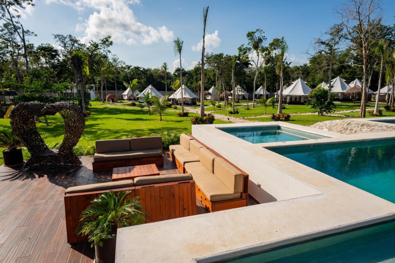 Hotel Xakluum Eco Glampings à Puerto Morelos Extérieur photo
